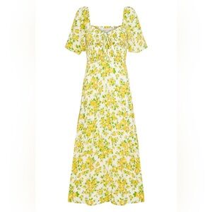 Faithfull Velika Midi Dress in Morello Floral Print